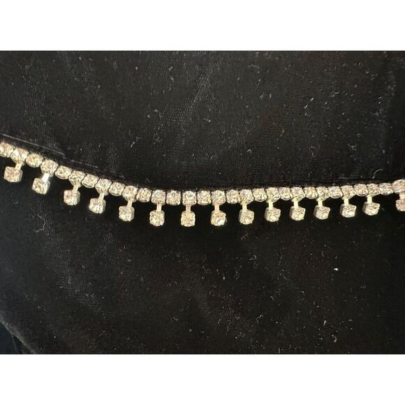 VTG Scott McClintock Black Velvet Strapless Gown Size 8 Whimsigoth Formal Prom - Picture 4 of 8